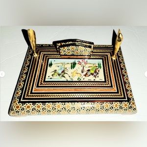 Handmade Inlaid Khatam Kari Pen, Envelope or Business Card Holder